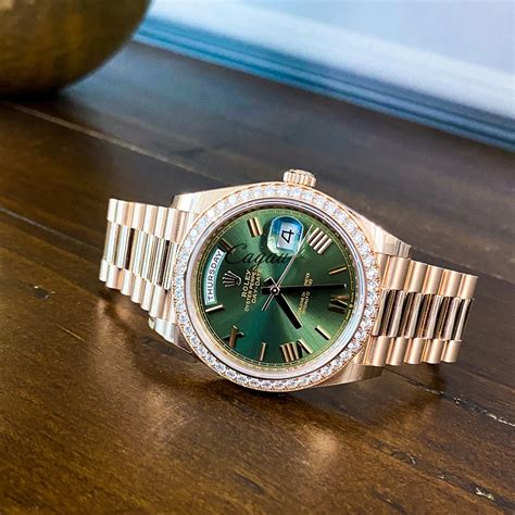 rolex day date pearlmaster green dial|rolex day date 36 price.